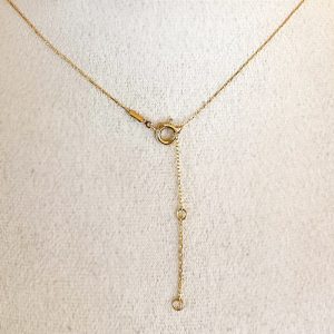 Ketting Ultra Dun Verguld Edelsteen Laradesign Verstelbaar