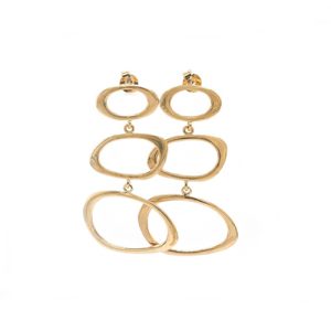 oorbellen modern retro verguld purdey
