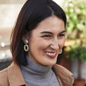 oorbellen buffelhoorn ovaal oorsteker zilver wit