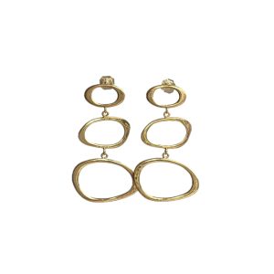 Gouden retro oorbellen met steker - Purdey