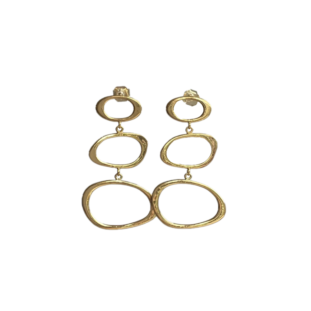 Gouden retro oorbellen met steker - Purdey