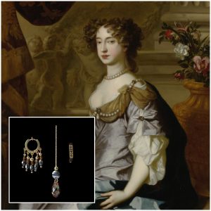 Earparty antraciet Marie Stuart II Paleis Het Loo