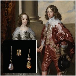 Earparty met parels geïnspireerd op Marie Stuart I, museumcollectie Paleis Het Loo – Lara Design