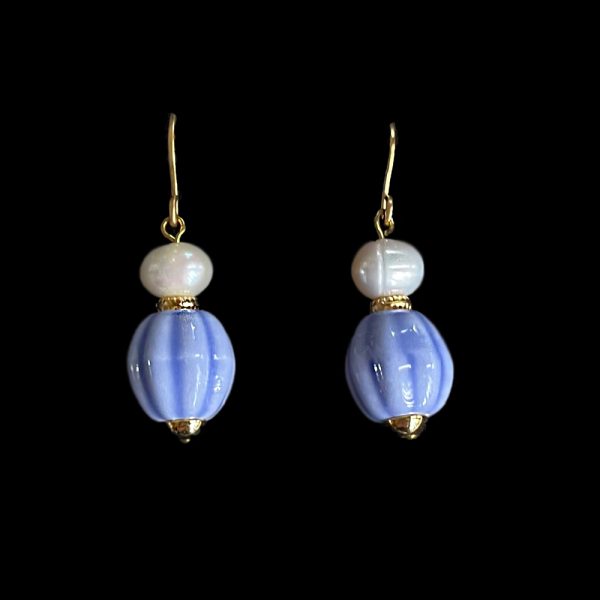 Oorbellen blauw keramiek -Maria | Johannes Vermeer - Afbeelding 2