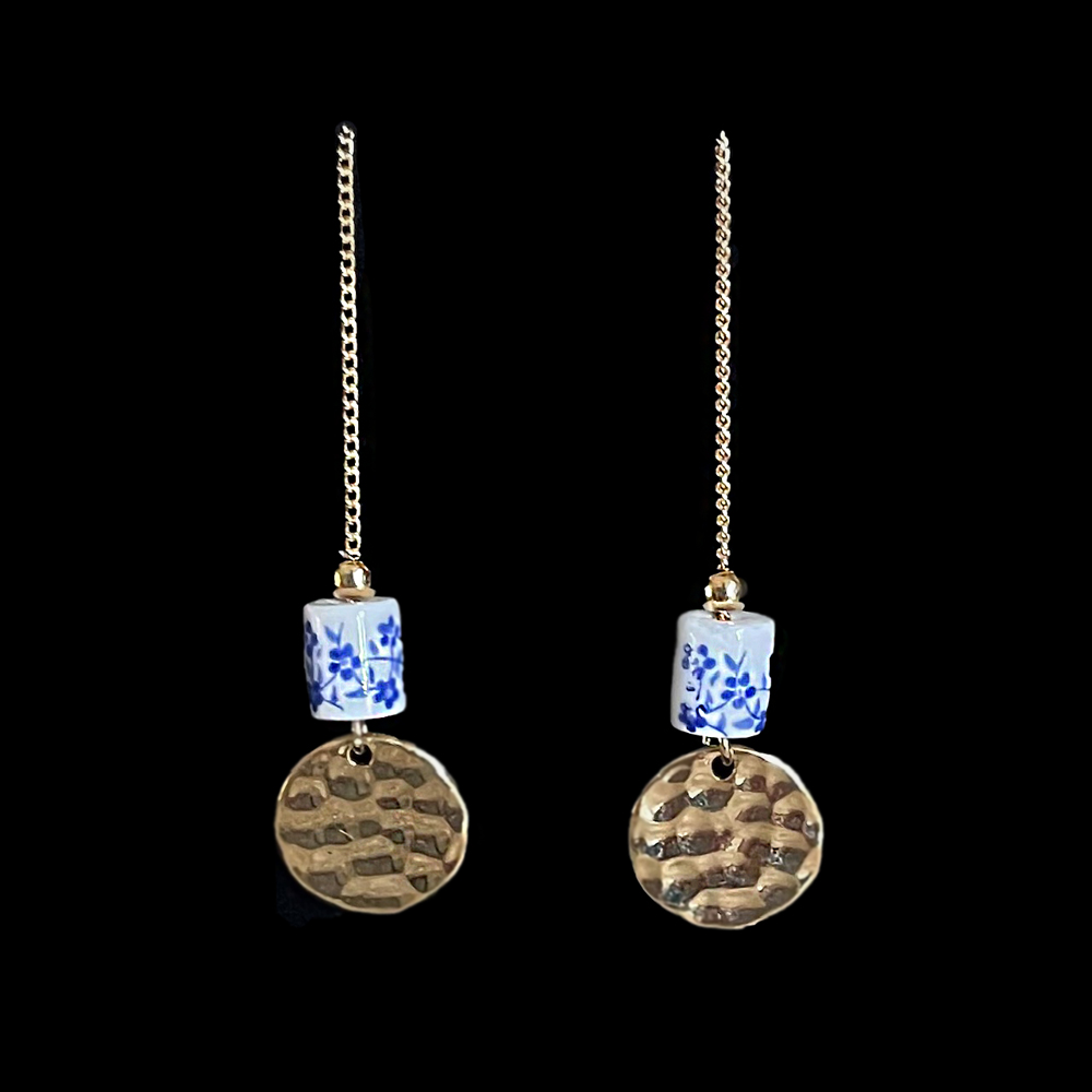 Delftsblauwe draadoorbellen – Trijntje | Museumcollectie – Lara Design