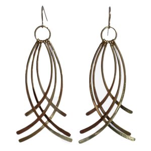 vergulde statement oorbellen waaier raisa