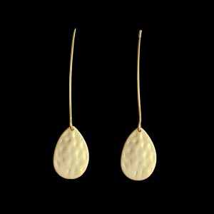 Lange matgouden oorbellen met druppel Judy – elegante lichte oorbellen