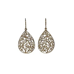 Oorbellen druppel bloesem verguld Tara – elegante lichte oorbellen