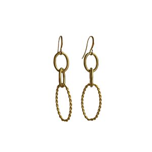 oorbellen matgoud vergulden ovalen edda