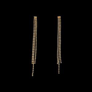 lange oorbellen met steker matgoud verguld jean