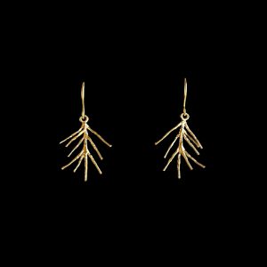 oorbellen takje matgoud verguld marlin