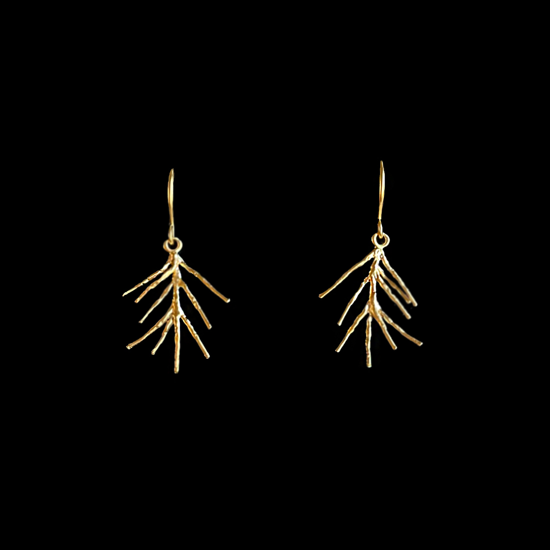 oorbellen takje matgoud verguld marlin