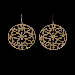 ronde vergulde oorbellen oosters motief Beike