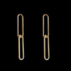 oorstekers dubbele vergulde schakels elka